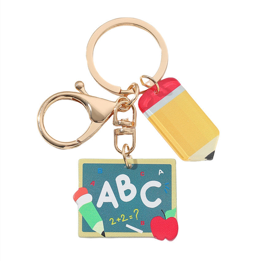 Wholesale Graduation Season Pencil Teacher's Day Gift Acrylic Keychain
